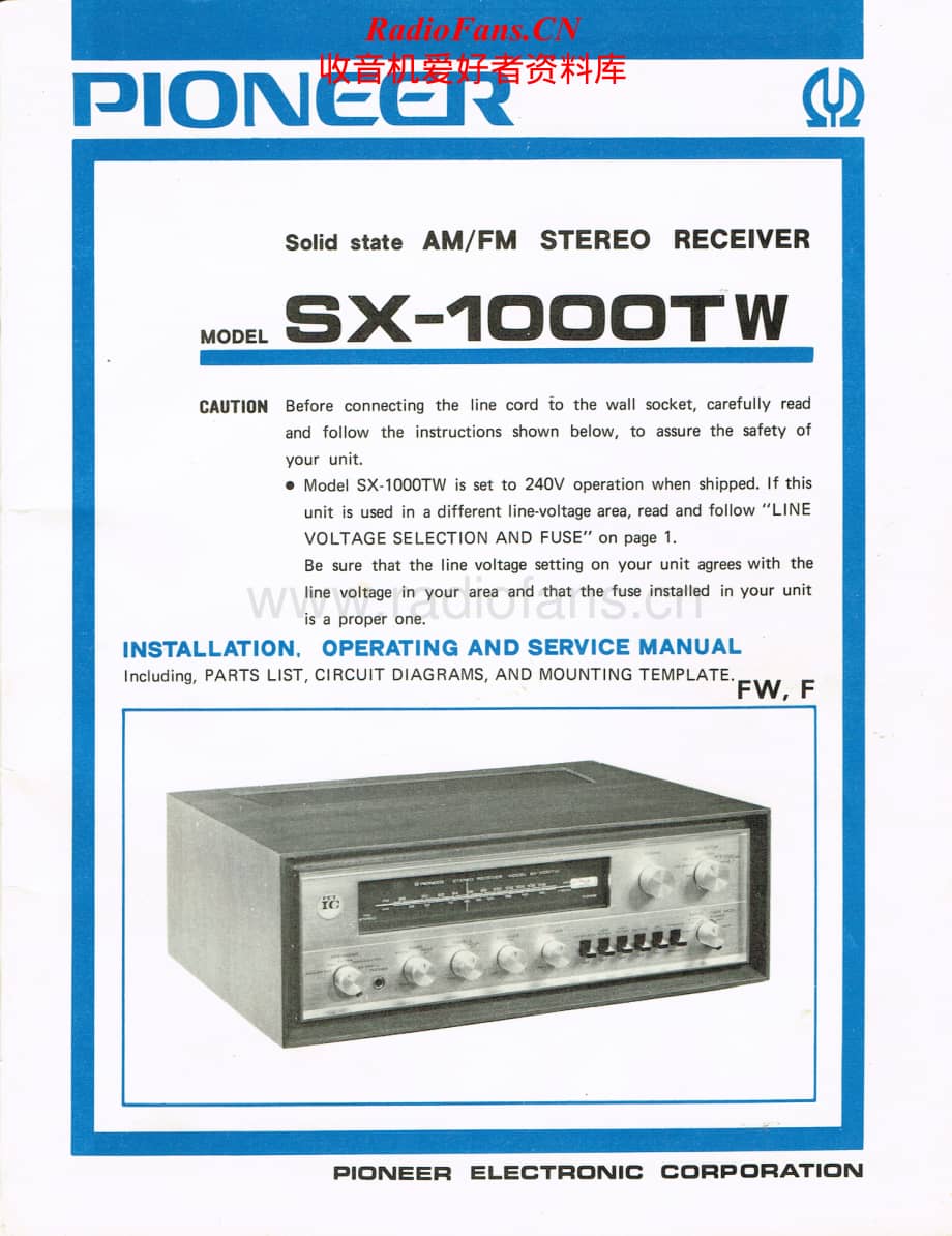 Pioneer-SX1000TW-rec-sm维修电路原理图.pdf_第1页
