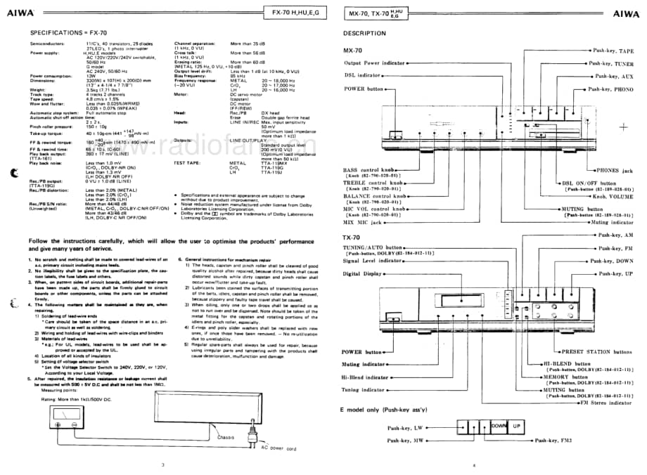Aiwa-FX70-tape-sm维修电路原理图.pdf_第3页
