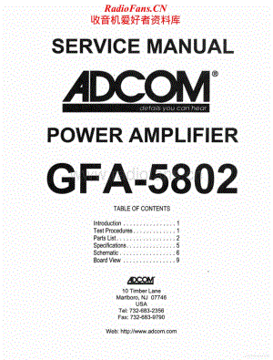 Adcom-GFA5802-pwr-sm维修电路原理图.pdf
