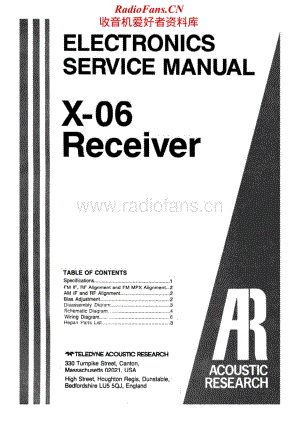 AcousticResearch-X06-rec-sm维修电路原理图.pdf
