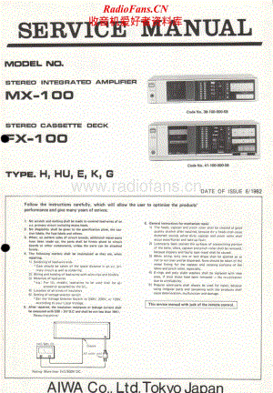 Aiwa-FX100-tape-sm维修电路原理图.pdf