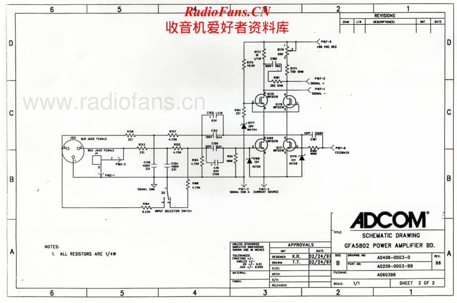 Adcom-GFA5802-pwr-sch维修电路原理图.pdf_第1页