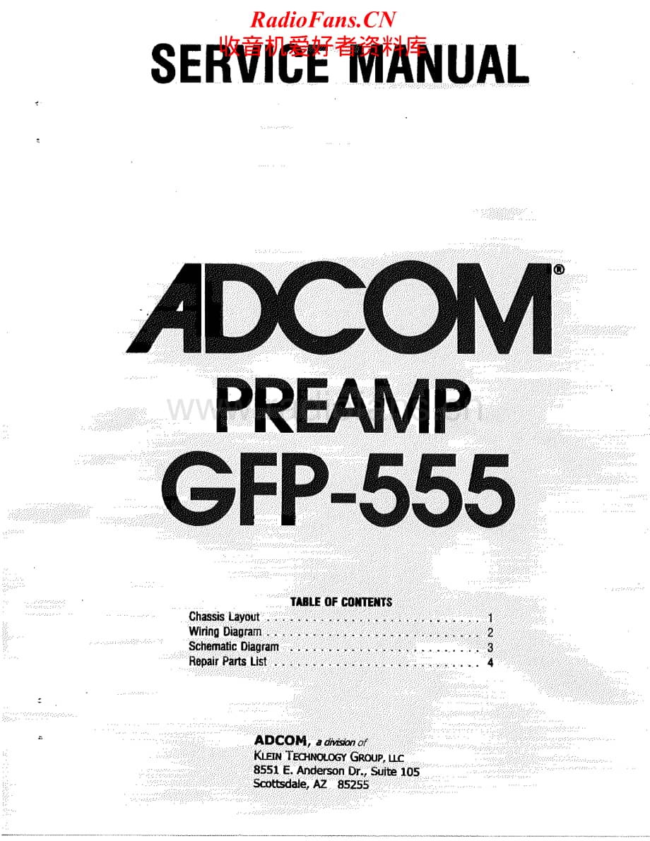 Adcom-GFP555-pre-sm维修电路原理图.pdf_第1页