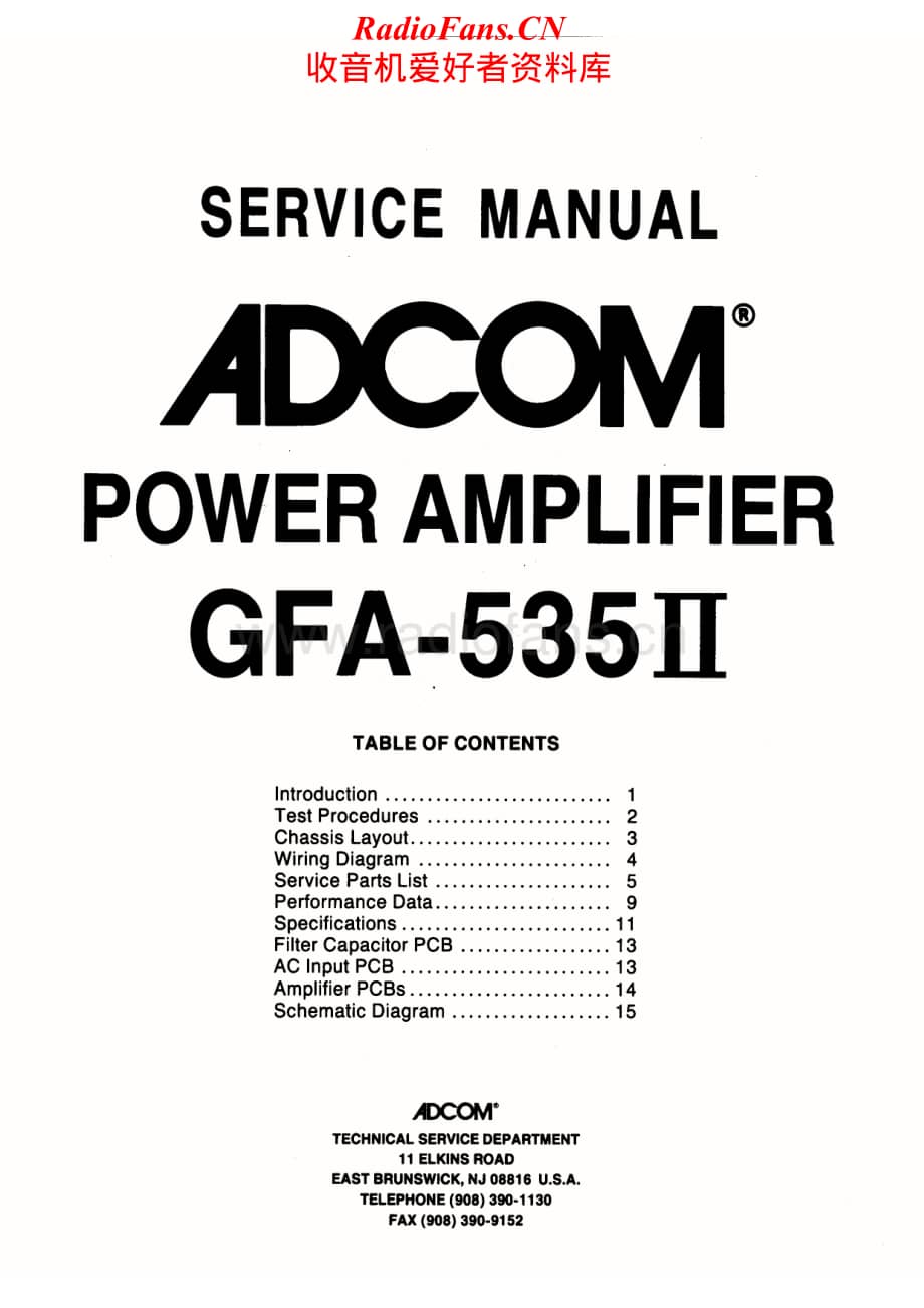 Adcom-GFA535ll-pwr-sm维修电路原理图.pdf_第1页