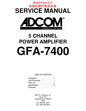 Adcom-GFA7400-pwr-sm维修电路原理图.pdf
