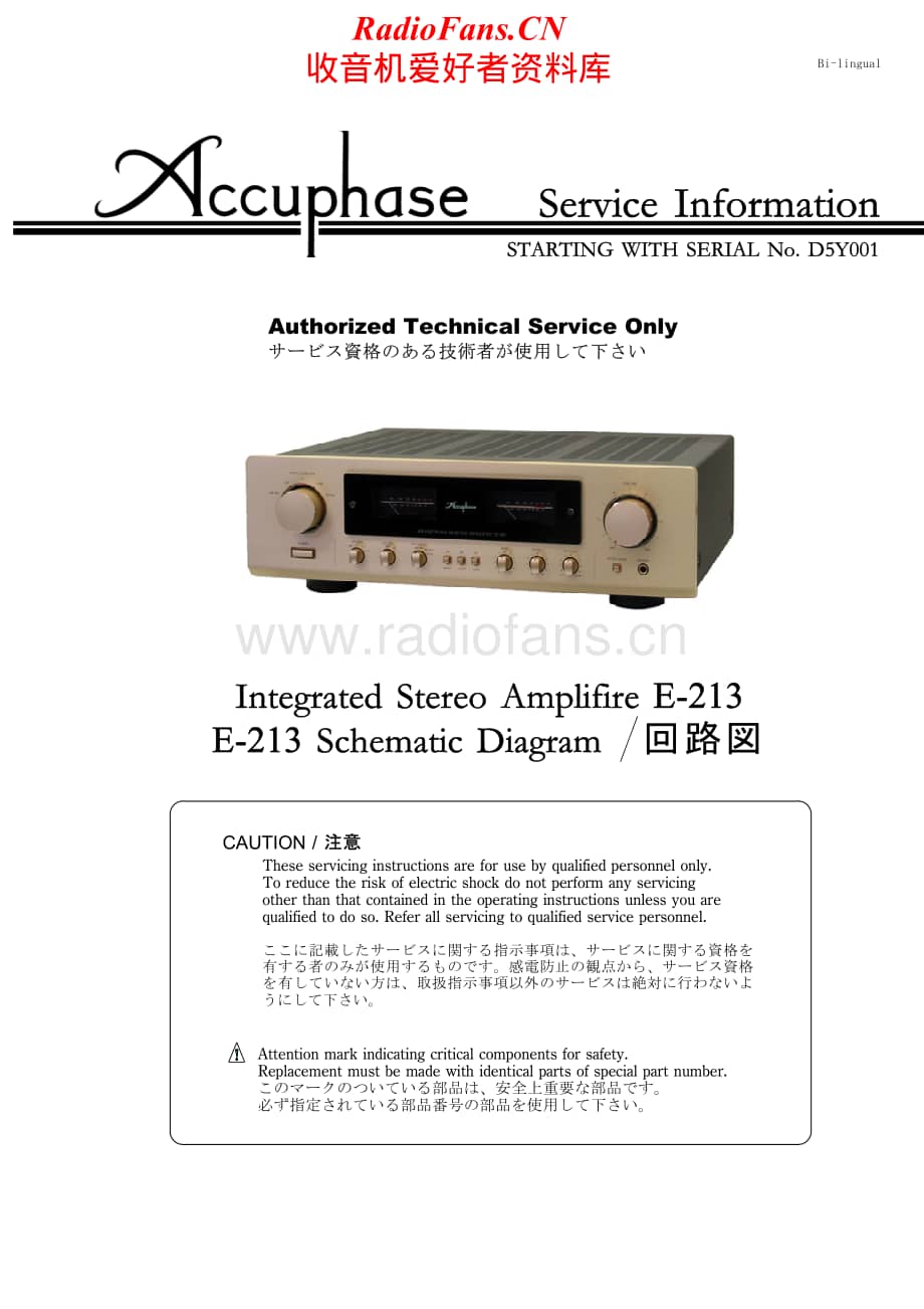Accuphase-E213-int-sm维修电路原理图.pdf_第1页