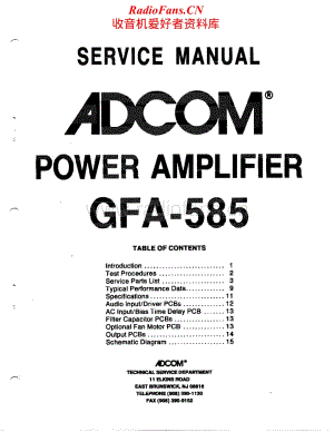 Adcom-GFA585-pwr-sm维修电路原理图.pdf