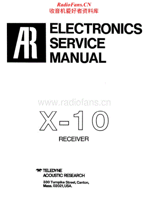 AcousticResearch-X10-rec-sm维修电路原理图.pdf