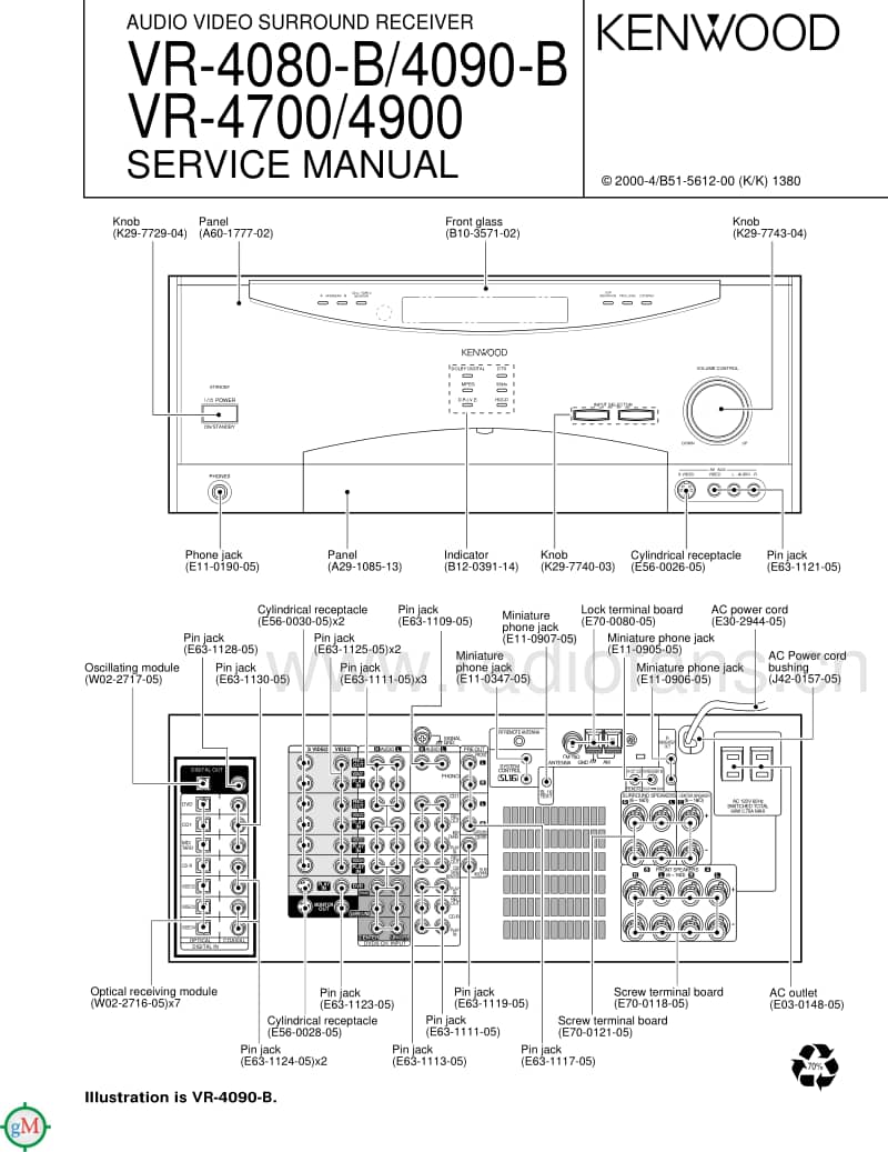 Kenwood-VR-4090-Service-Manual电路原理图.pdf_第1页