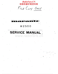 Marantz-2500-Service-Manual电路原理图.pdf