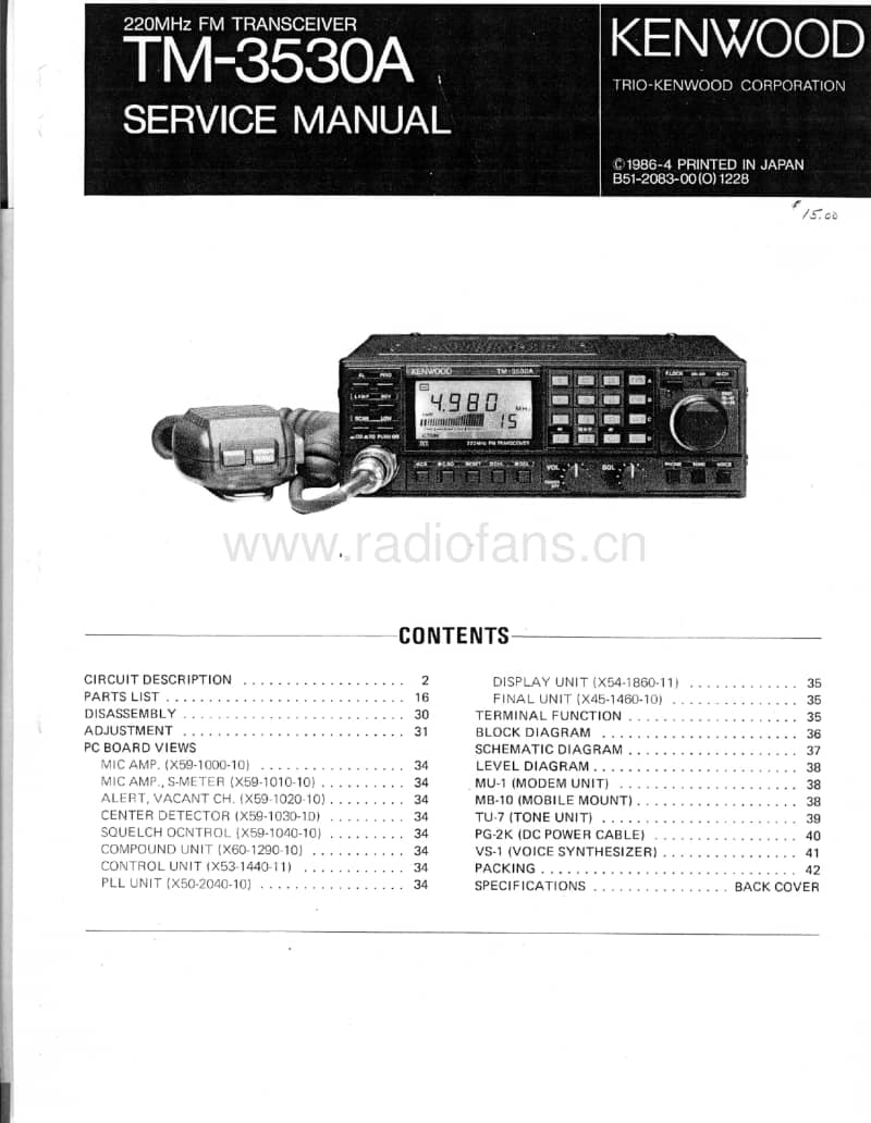 Kenwood-TM-3530-A-Service-Manual电路原理图.pdf_第1页