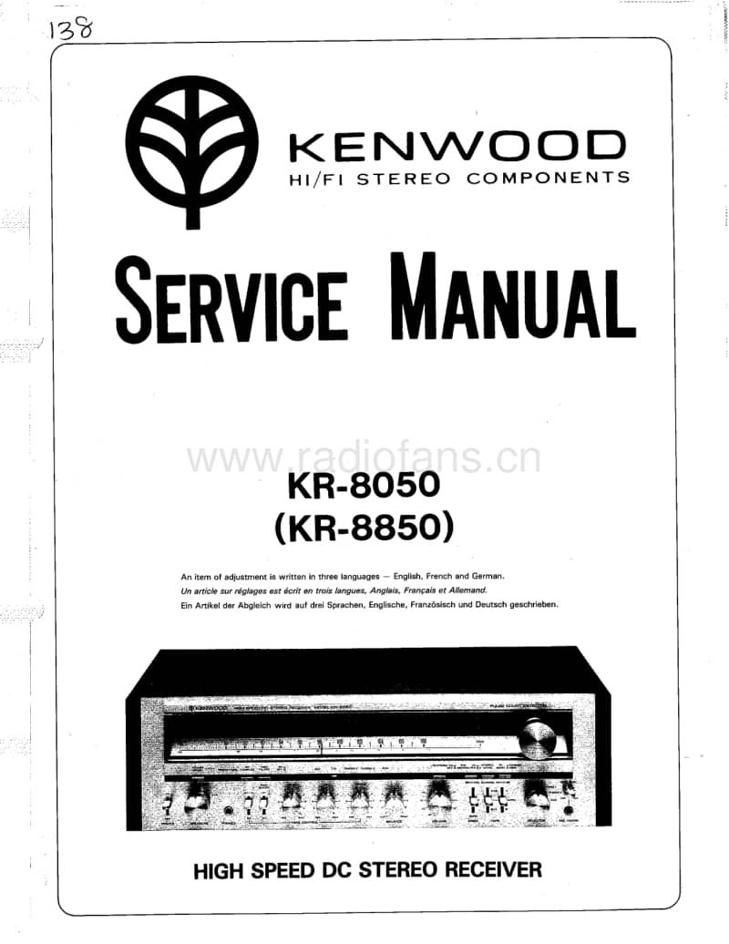 Kenwood-KR-8050-Service-Manual电路原理图.pdf_第1页