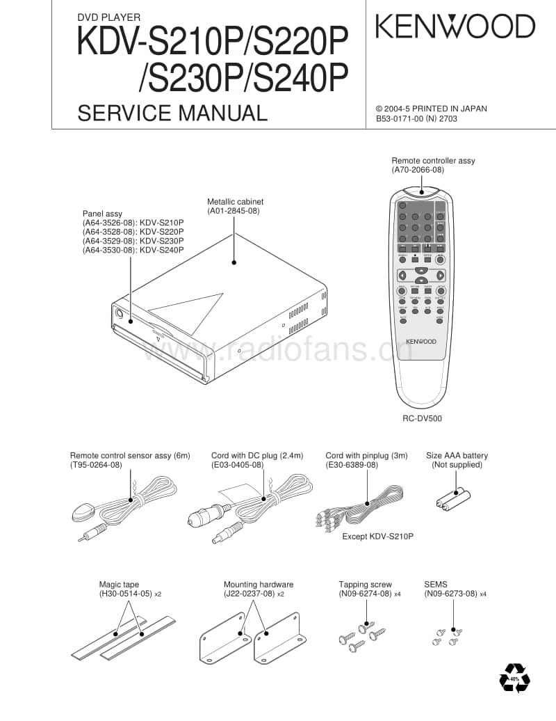 Kenwood-KDVS-210-P-Service-Manual电路原理图.pdf_第1页