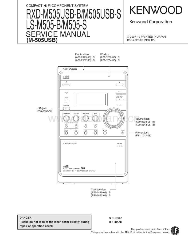 Kenwood-LSM-505-S-Service-Manual电路原理图.pdf_第1页