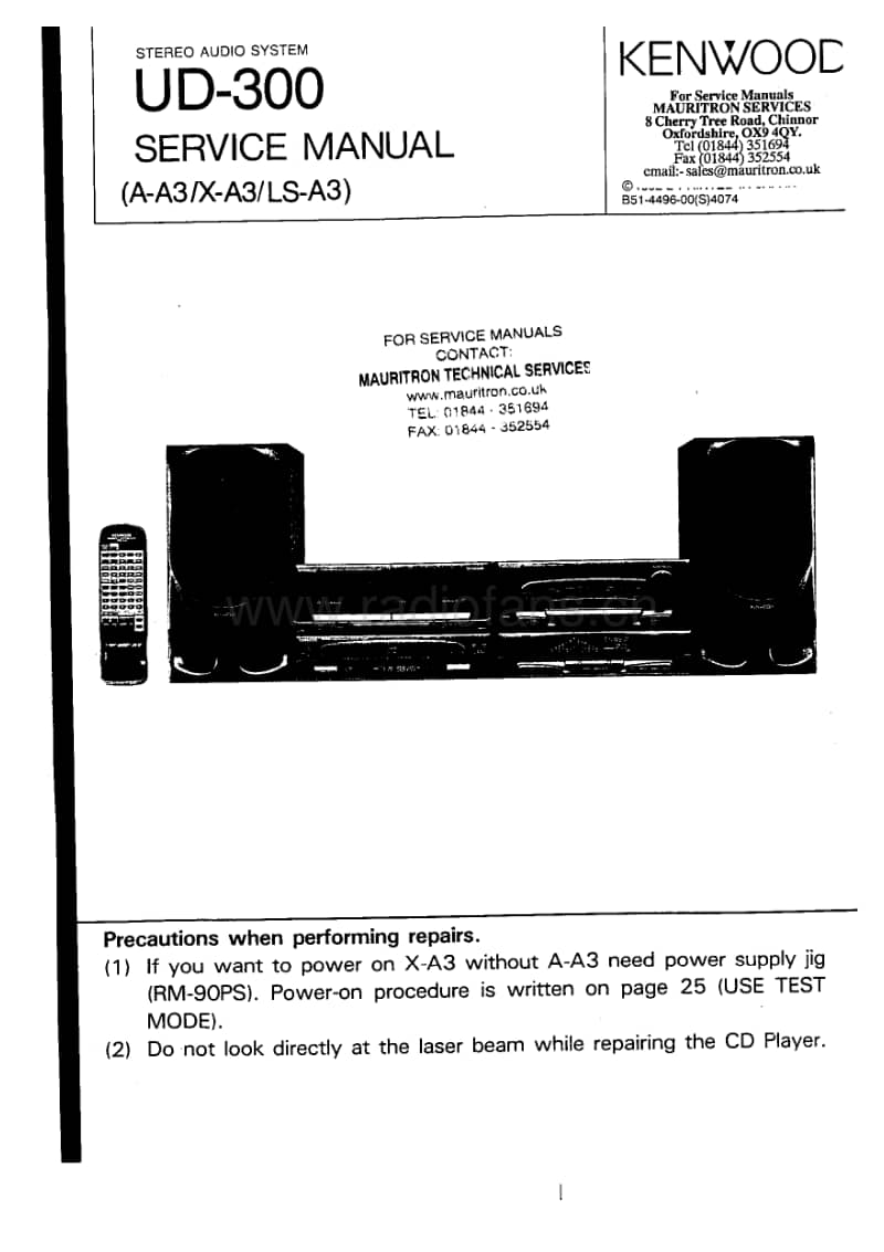 Kenwood-LSA-3-Service-Manual电路原理图.pdf_第1页