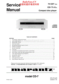 Marantz-CD-7-Service-Manual电路原理图.pdf