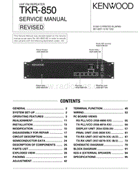 Kenwood-TKR-850-Service-Manual电路原理图.pdf