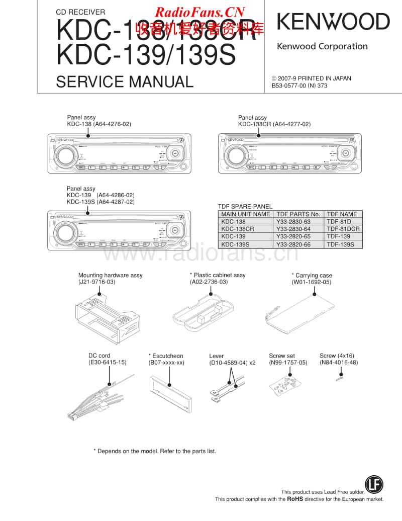 Kenwood-KDC-139-S-Service-Manual电路原理图.pdf_第1页