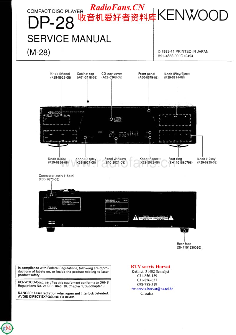 Kenwood-DP-28-Service-Manual电路原理图.pdf_第1页
