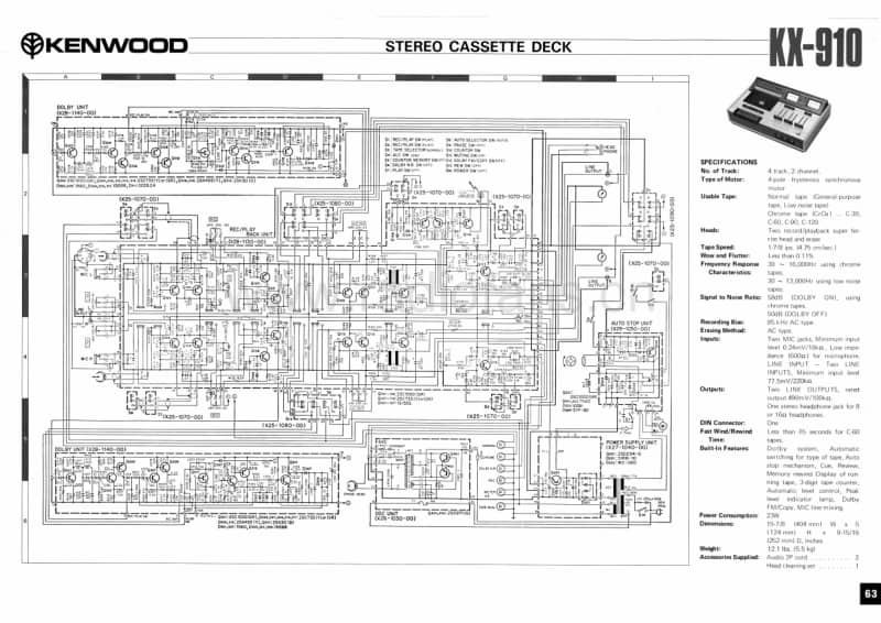 Kenwood-KX-910-Service-Manual电路原理图.pdf_第1页