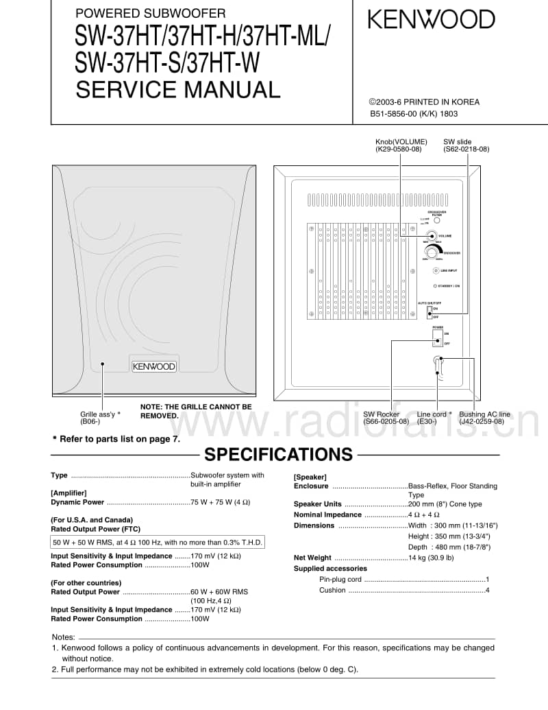 Kenwood-SW-37-HT-Service-Manual电路原理图.pdf_第1页