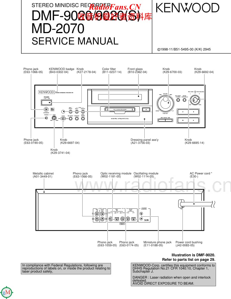 Kenwood-DMF-9020-Service-Manual电路原理图.pdf_第1页