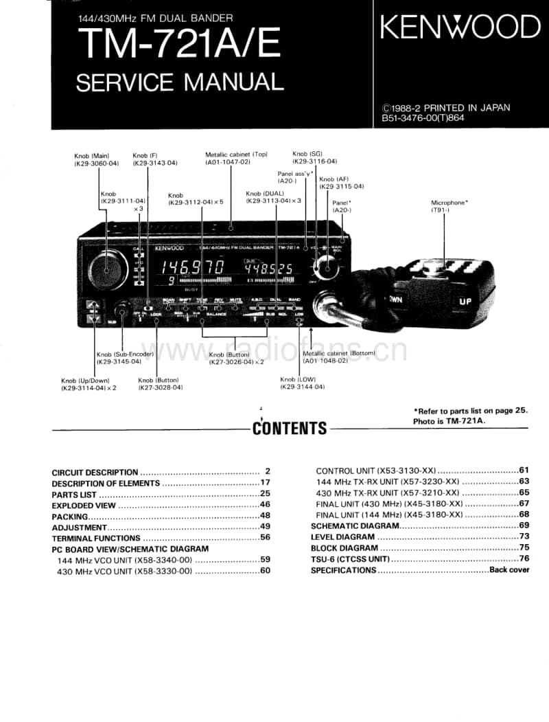 Kenwood-TM-721-Service-Manual电路原理图.pdf_第1页