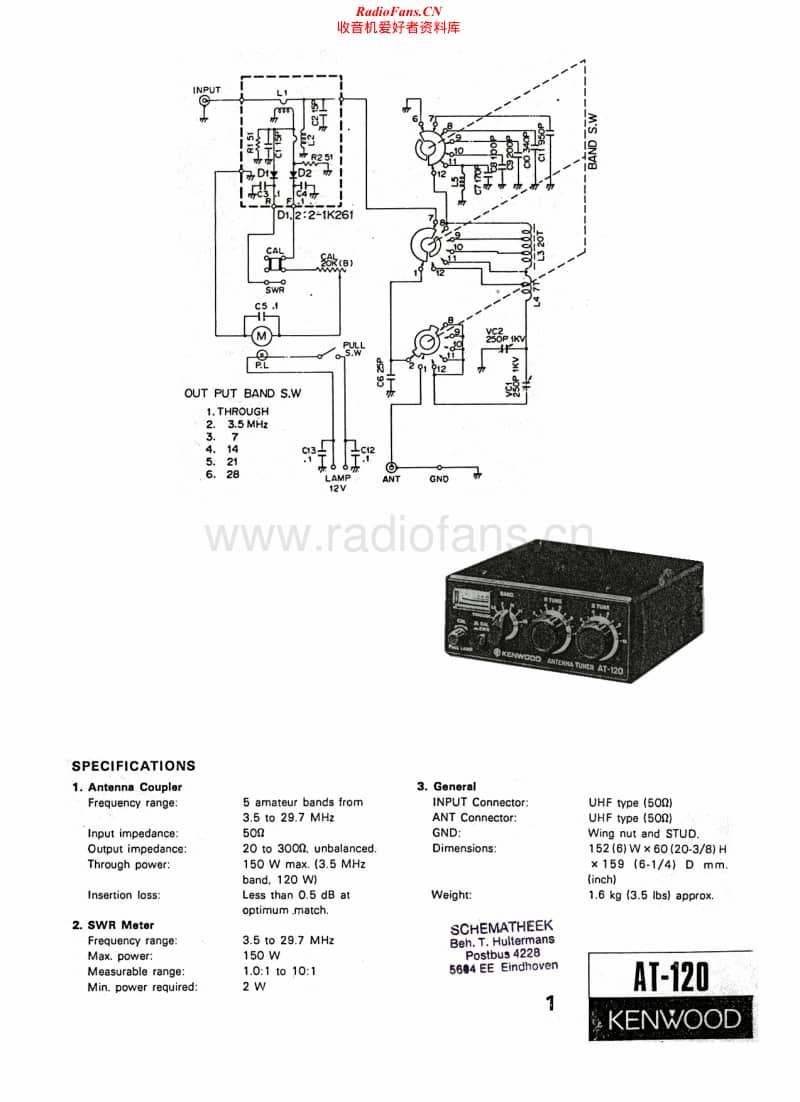 Kenwood-AT-120-Schematic电路原理图.pdf_第1页