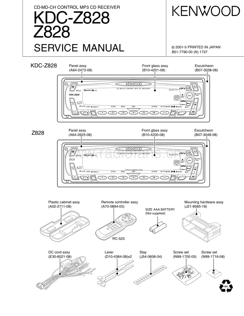 Kenwood-Z-828-Service-Manual电路原理图.pdf_第1页
