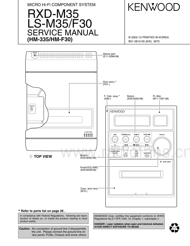 Kenwood-RXDM-35-Service-Manual电路原理图.pdf_第1页