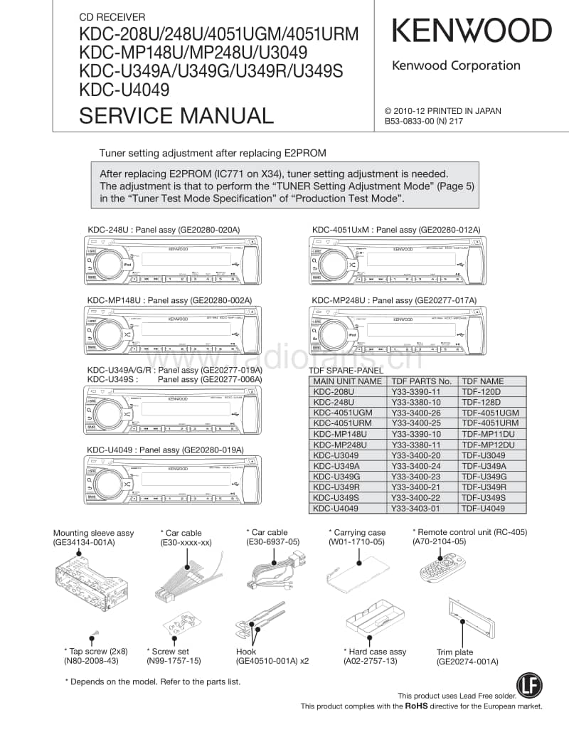 Kenwood-KDC-4051-UGM-Service-Manual电路原理图.pdf_第1页