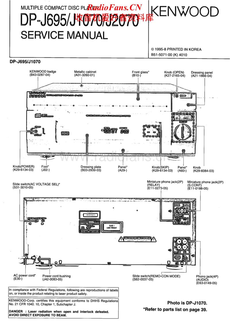 Kenwood-DPJ-695-Service-Manual电路原理图.pdf_第1页