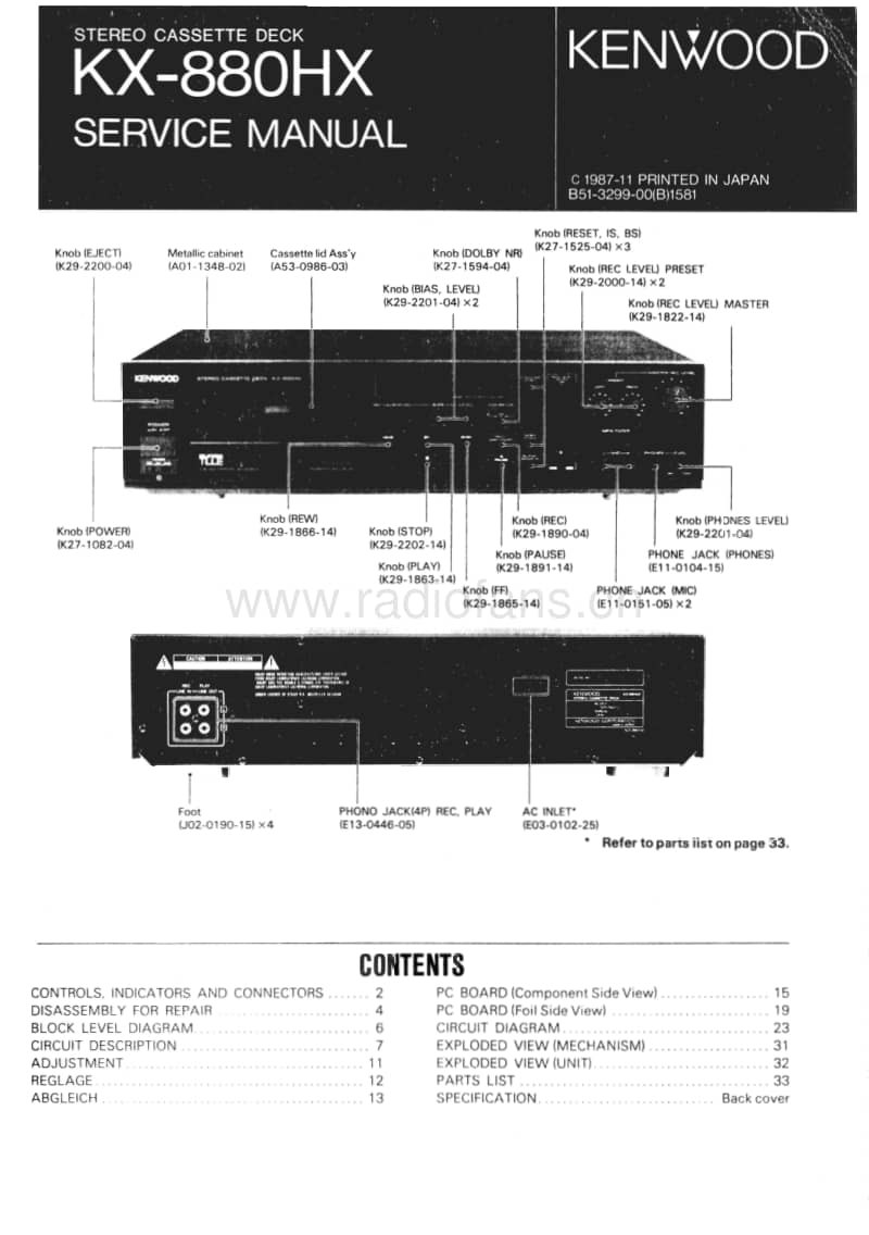 Kenwood-KX-880-HX-Service-Manual电路原理图.pdf_第1页