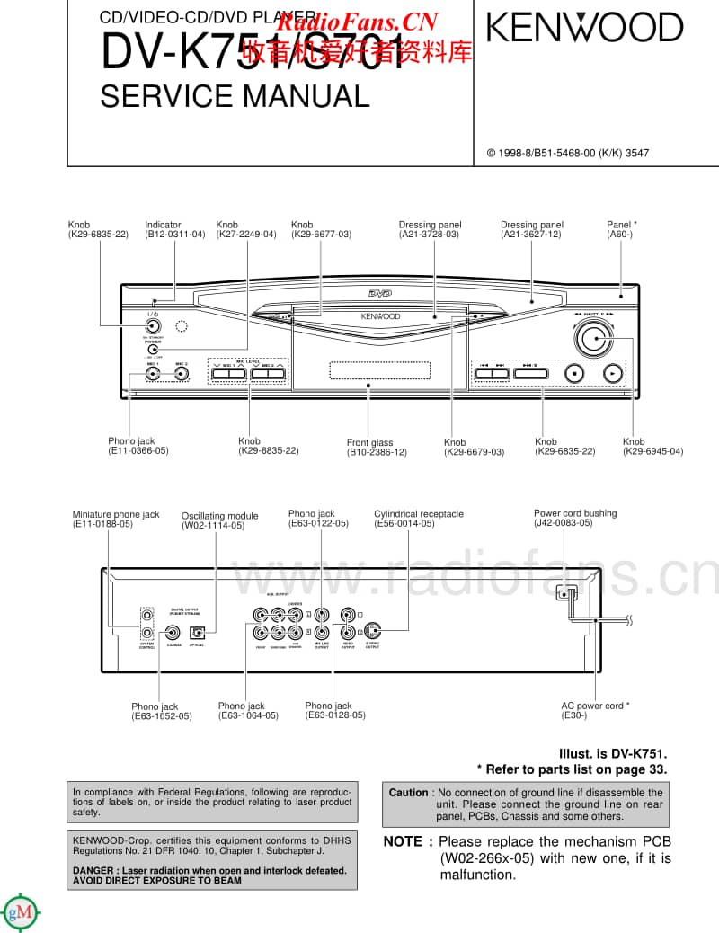 Kenwood-DVS-701-Service-Manual电路原理图.pdf_第1页