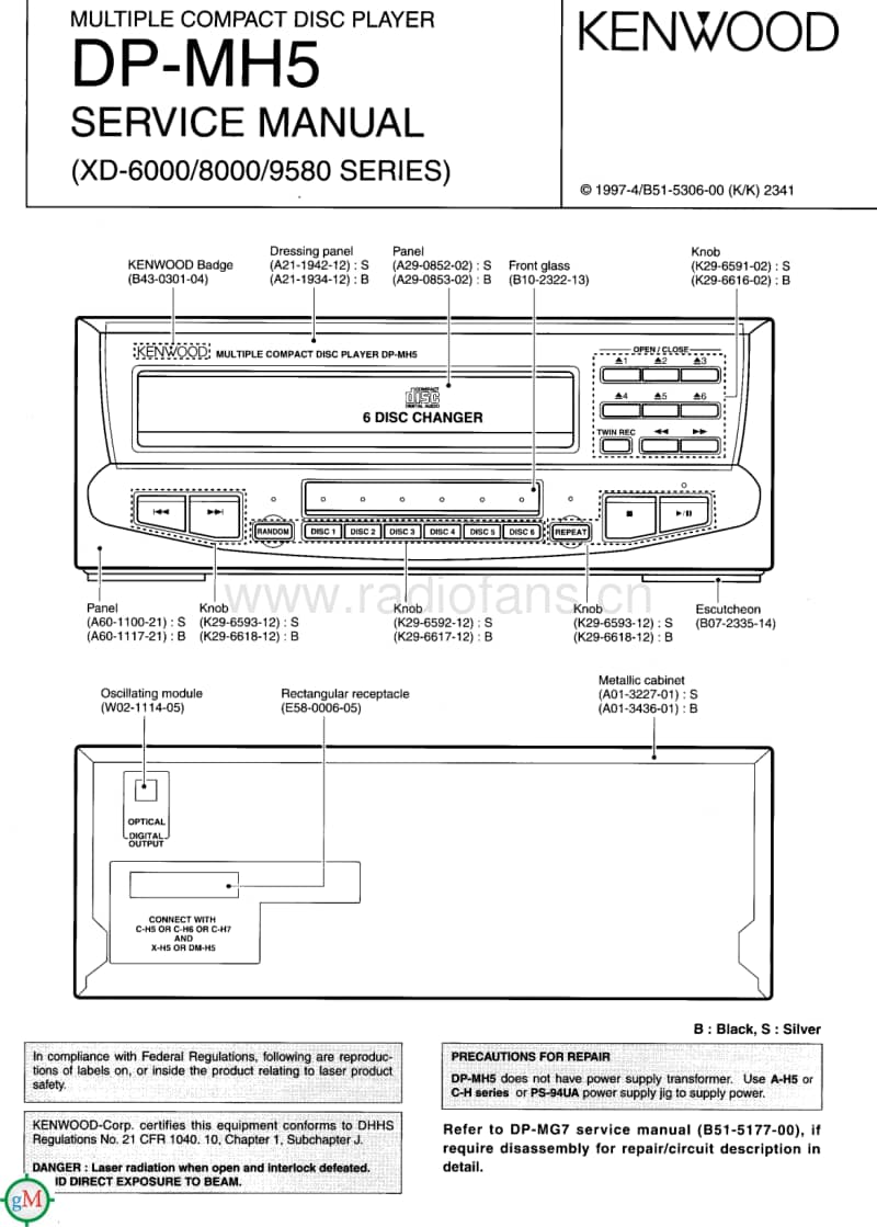 Kenwood-XD-6000-Service-Manual电路原理图.pdf_第1页