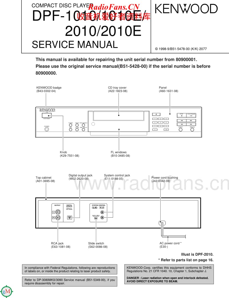 Kenwood-DPF-1010-Service-Manual(1)电路原理图.pdf_第1页
