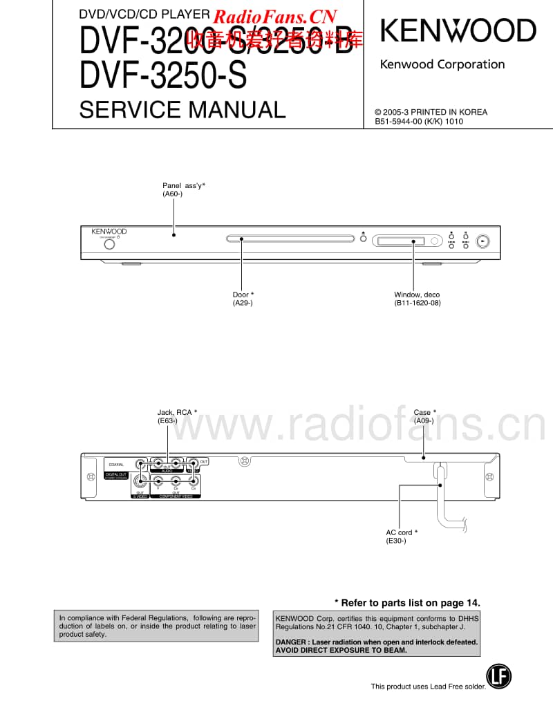 Kenwood-DVF-3250-S-Service-Manual电路原理图.pdf_第1页