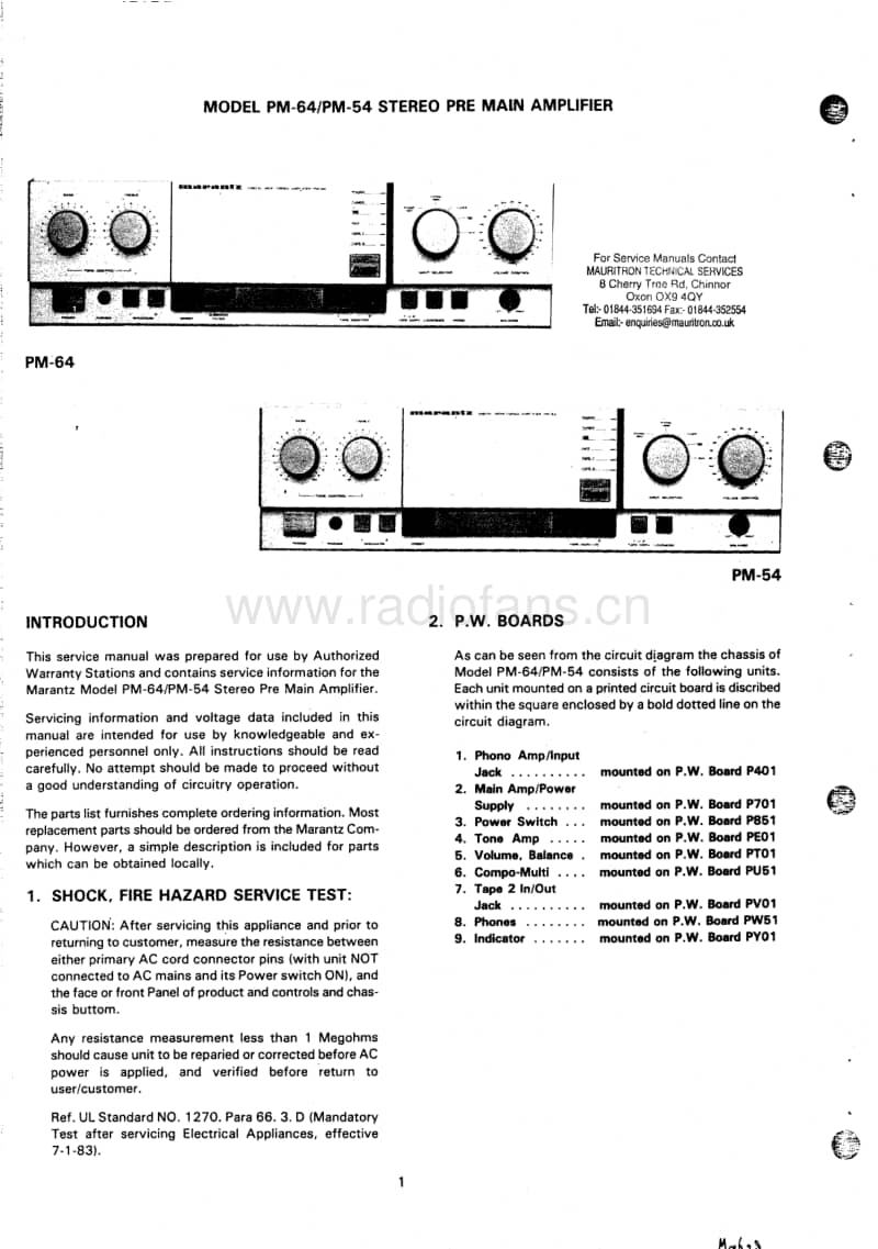Marantz-PM-64-Service-Manual电路原理图.pdf_第3页