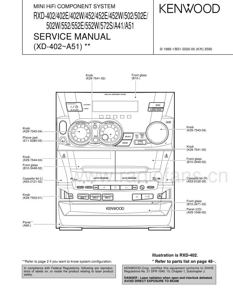 Kenwood-RXD-402-Service-Manual电路原理图.pdf_第1页