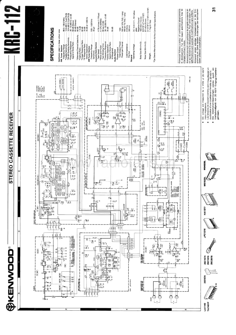Kenwood-KRC-112-Schematic电路原理图.pdf_第1页