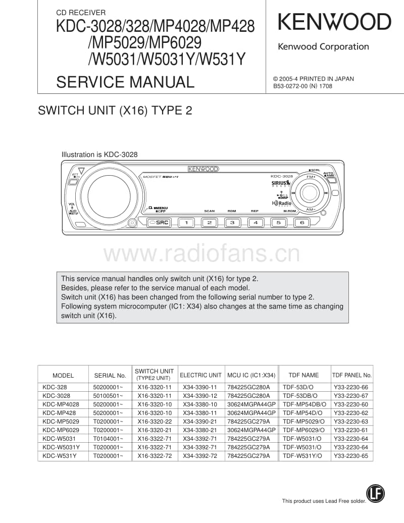 Kenwood-KDCW-5031-Y-Service-Manual电路原理图.pdf_第1页
