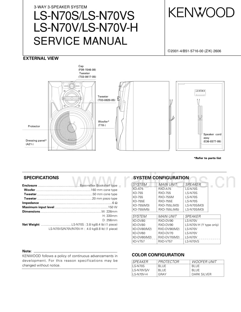 Kenwood-LSN-70-V-Service-Manual电路原理图.pdf_第1页