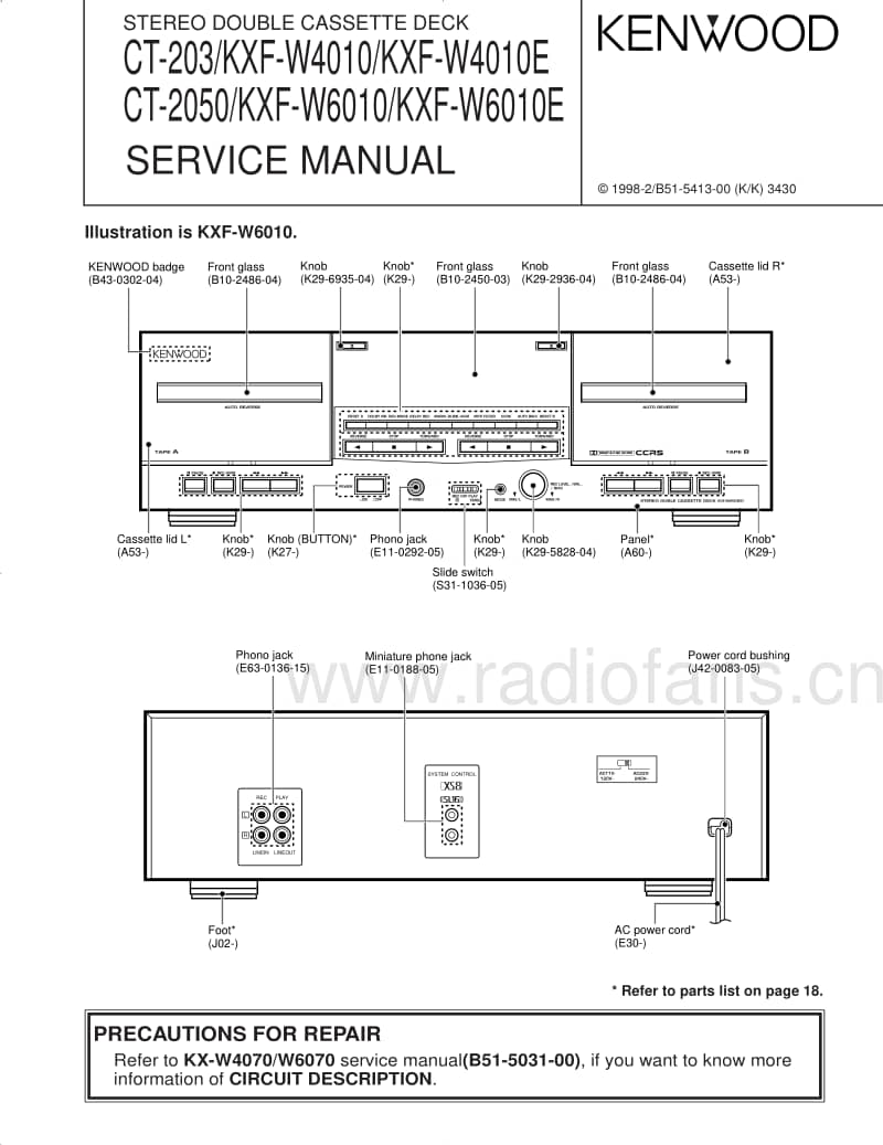 Kenwood-KXFW-6010-E-Service-Manual电路原理图.pdf_第1页