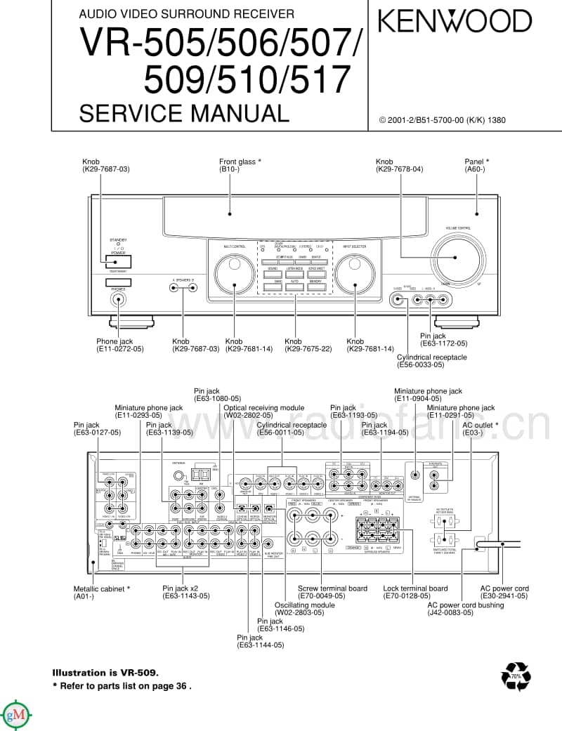 Kenwood-VR-509-Service-Manual电路原理图.pdf_第1页