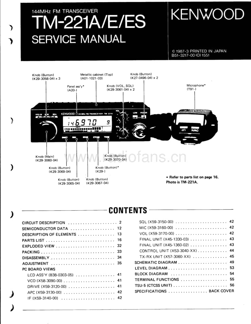 Kenwood-TM-221-E-Service-Manual电路原理图.pdf_第1页