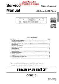 Marantz-CDR-510-Service-Manual电路原理图.pdf