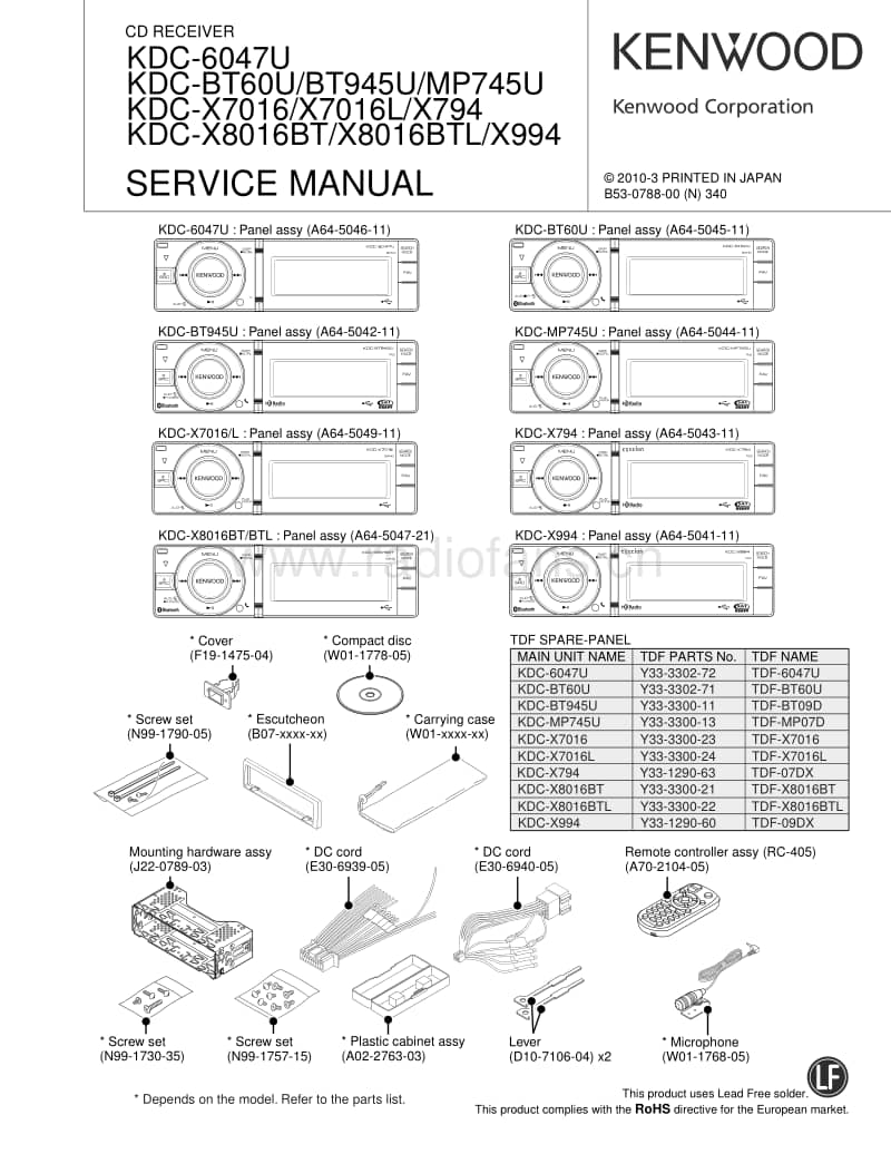 Kenwood-KDCX-7016-L-Service-Manual(2)电路原理图.pdf_第1页