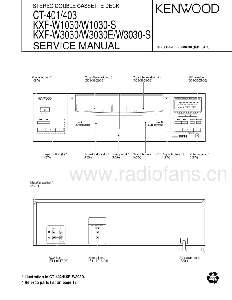 Kenwood-KXFW-3030-E-Service-Manual电路原理图.pdf_第1页