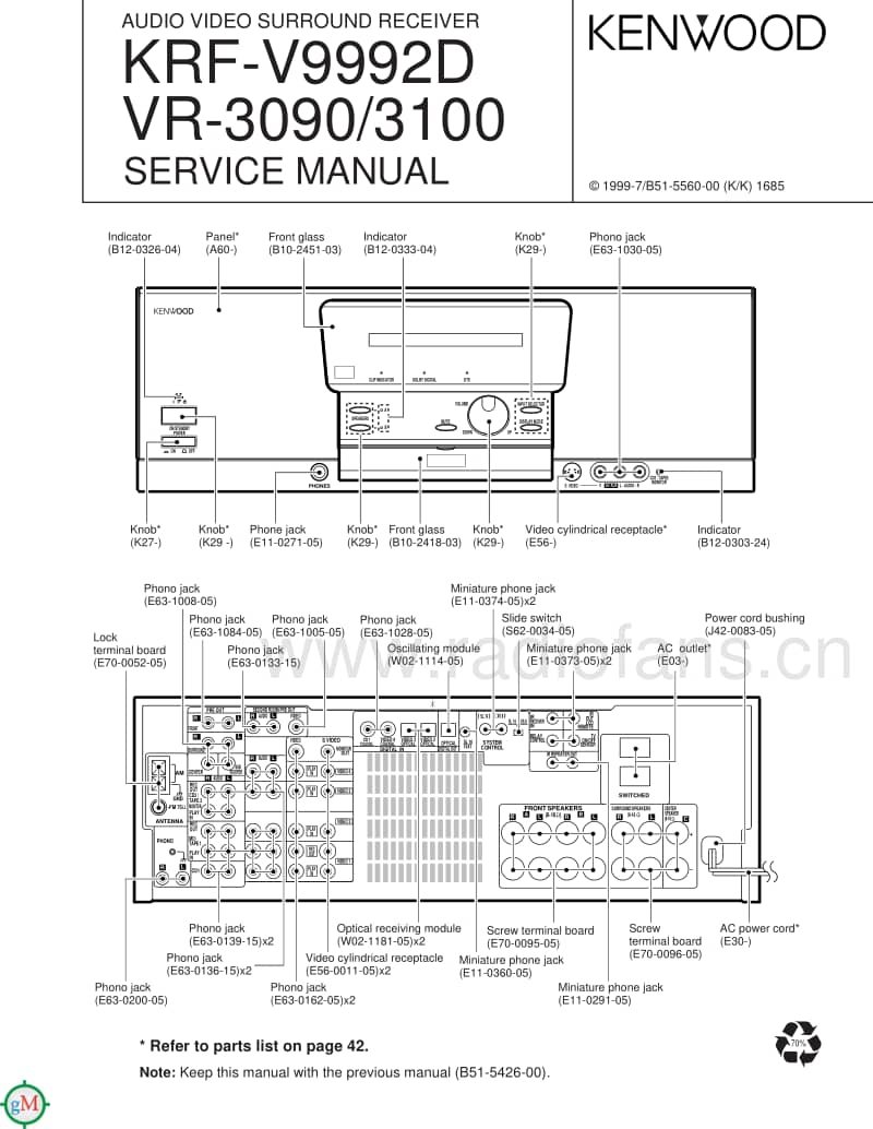 Kenwood-VR-3090-Service-Manual电路原理图.pdf_第1页