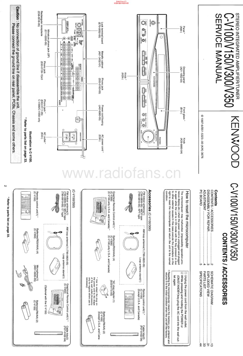 Kenwood-CV-350-HU-Service-Manual电路原理图.pdf_第1页